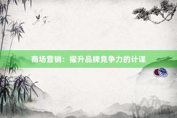 商场营销：擢升品牌竞争力的计谋